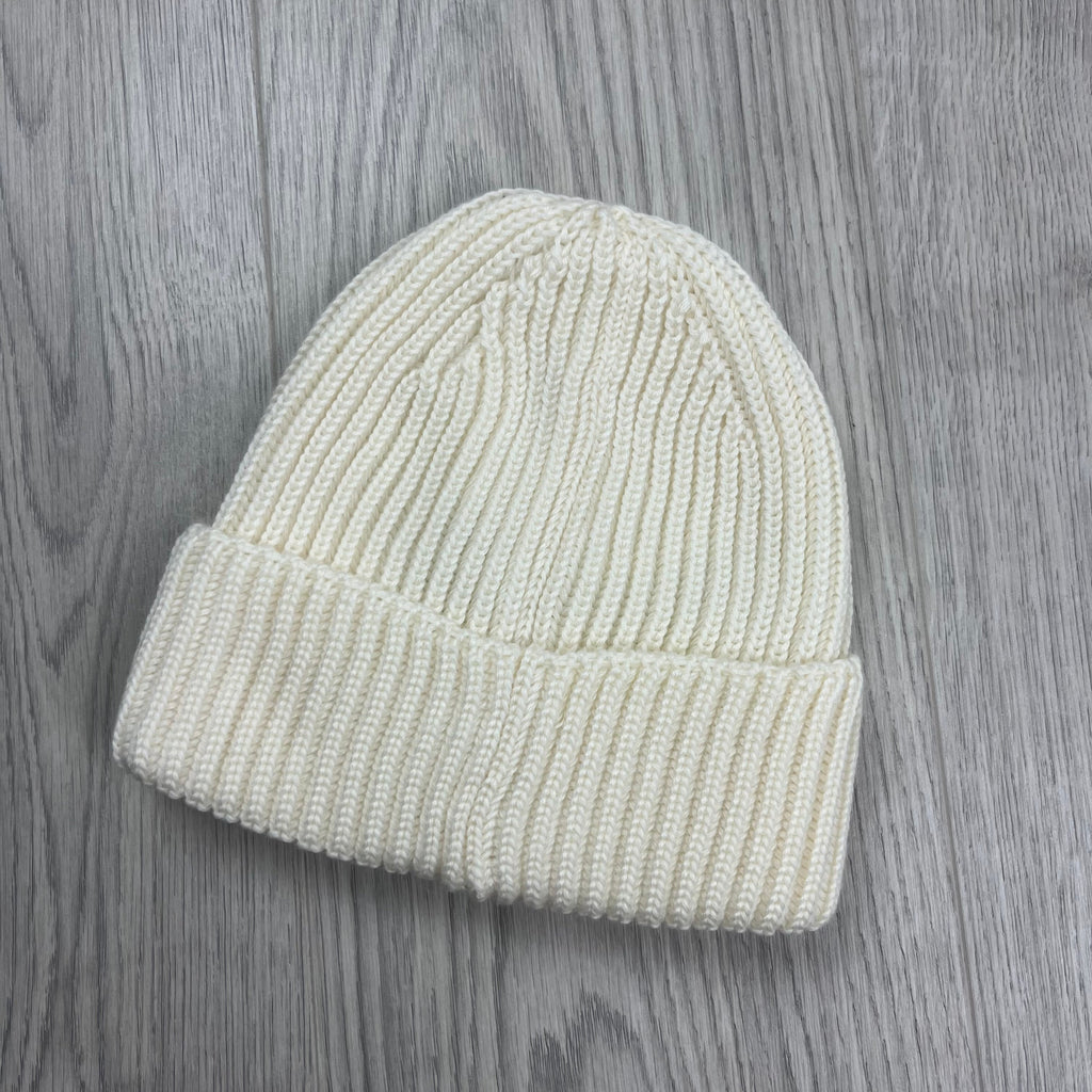CP Company Lens Beanie - White