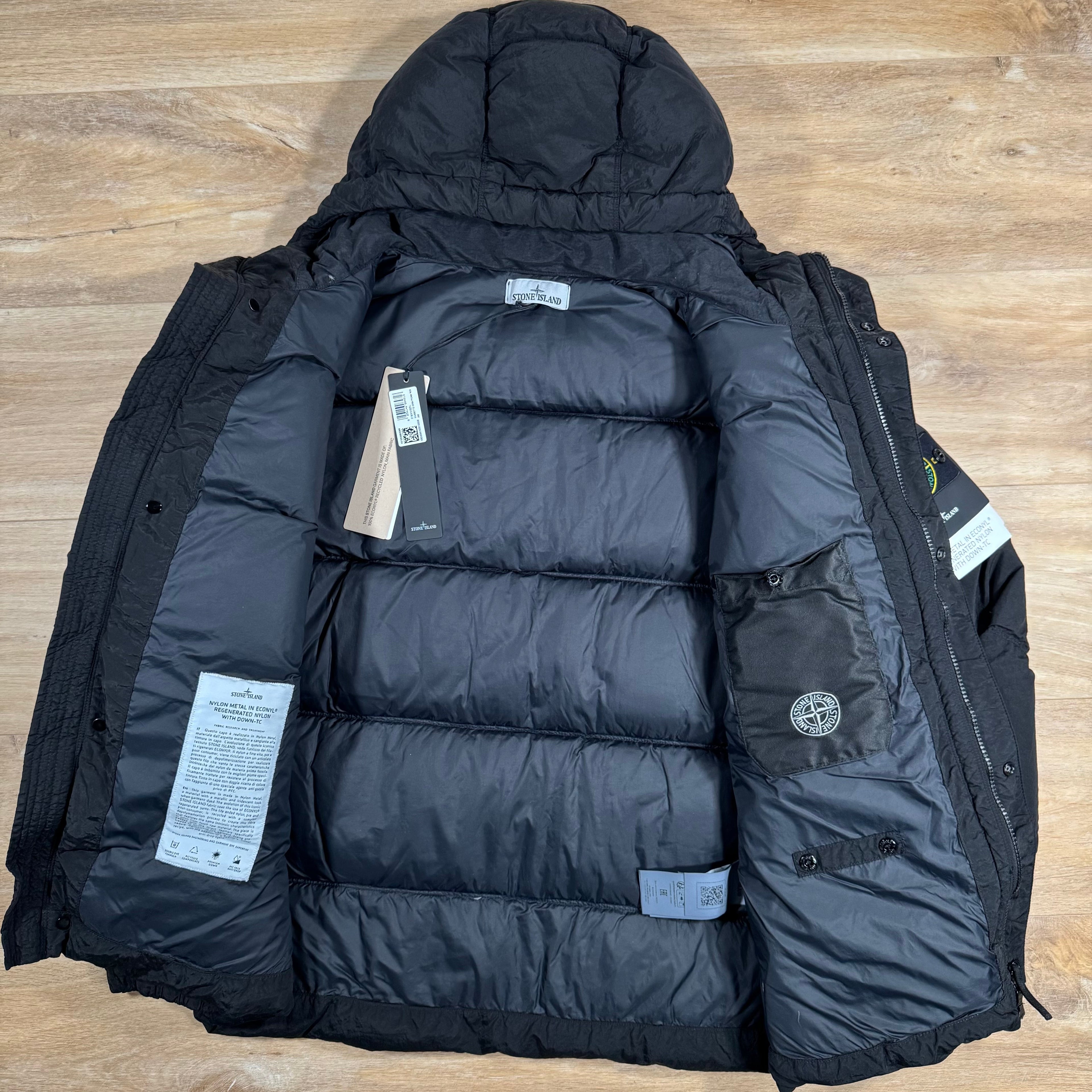 Stone Island Nylon Metal Down Jacket in Black