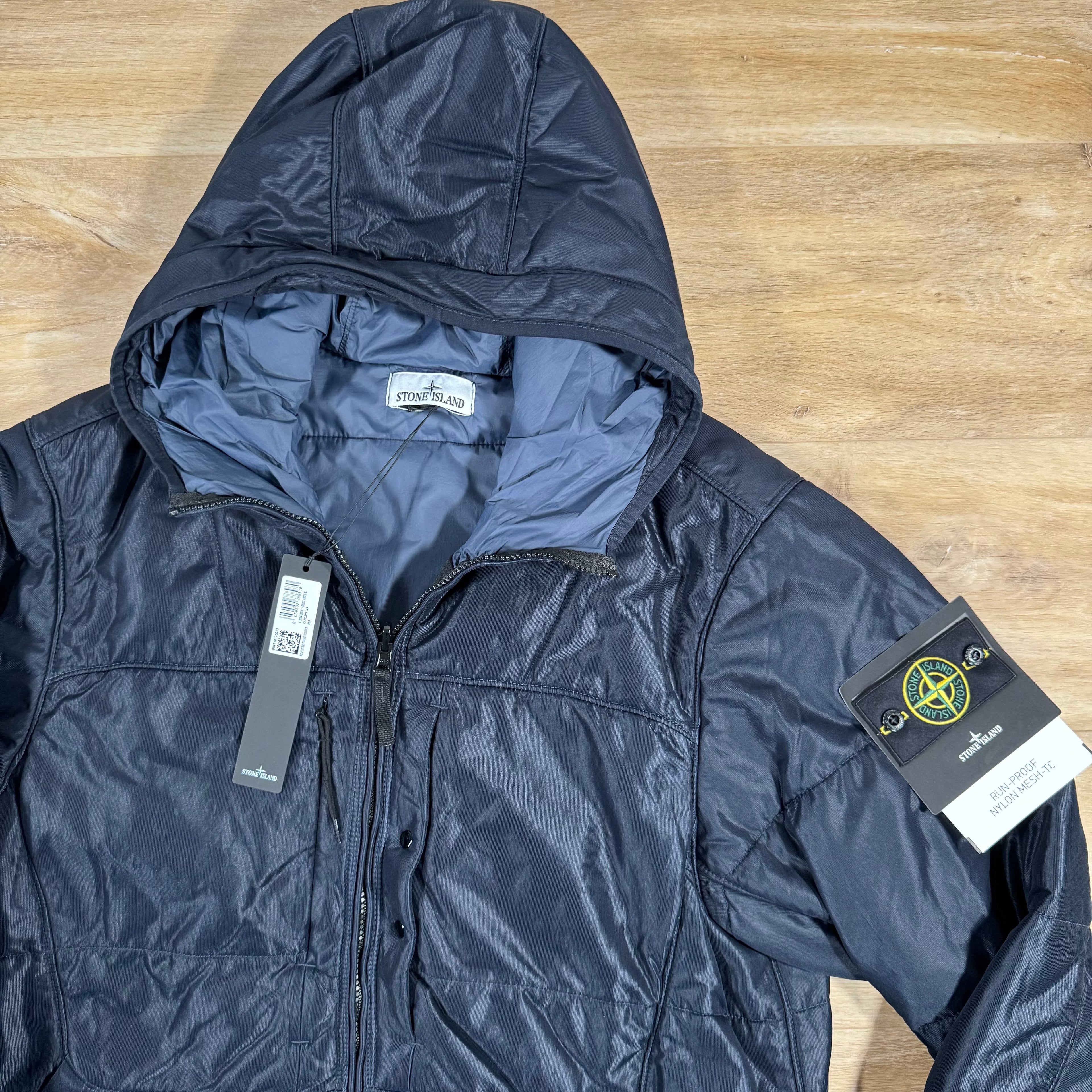 Stone Island Run-Proof Nylon Mesh-TC Reversible Jacket in Navy