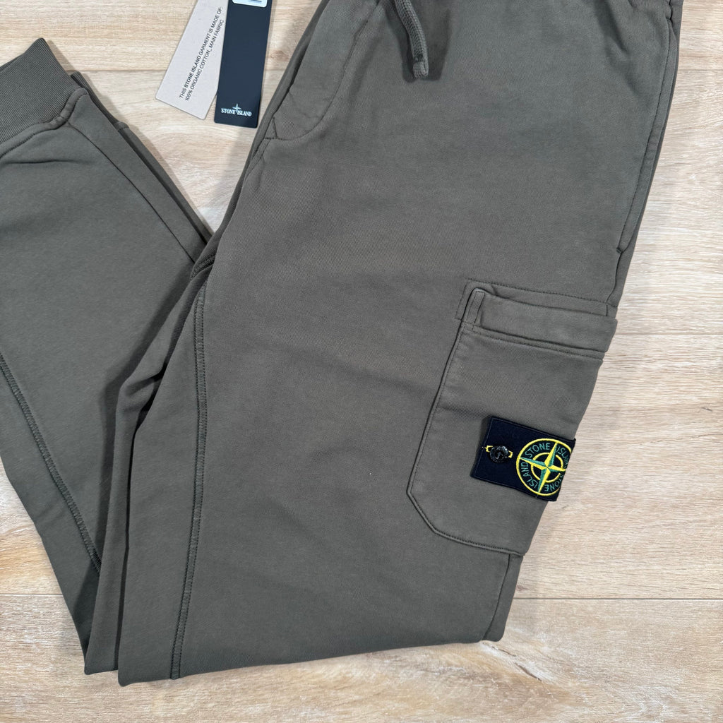 Stone Island Slim Fit Sweatpants in Military Green