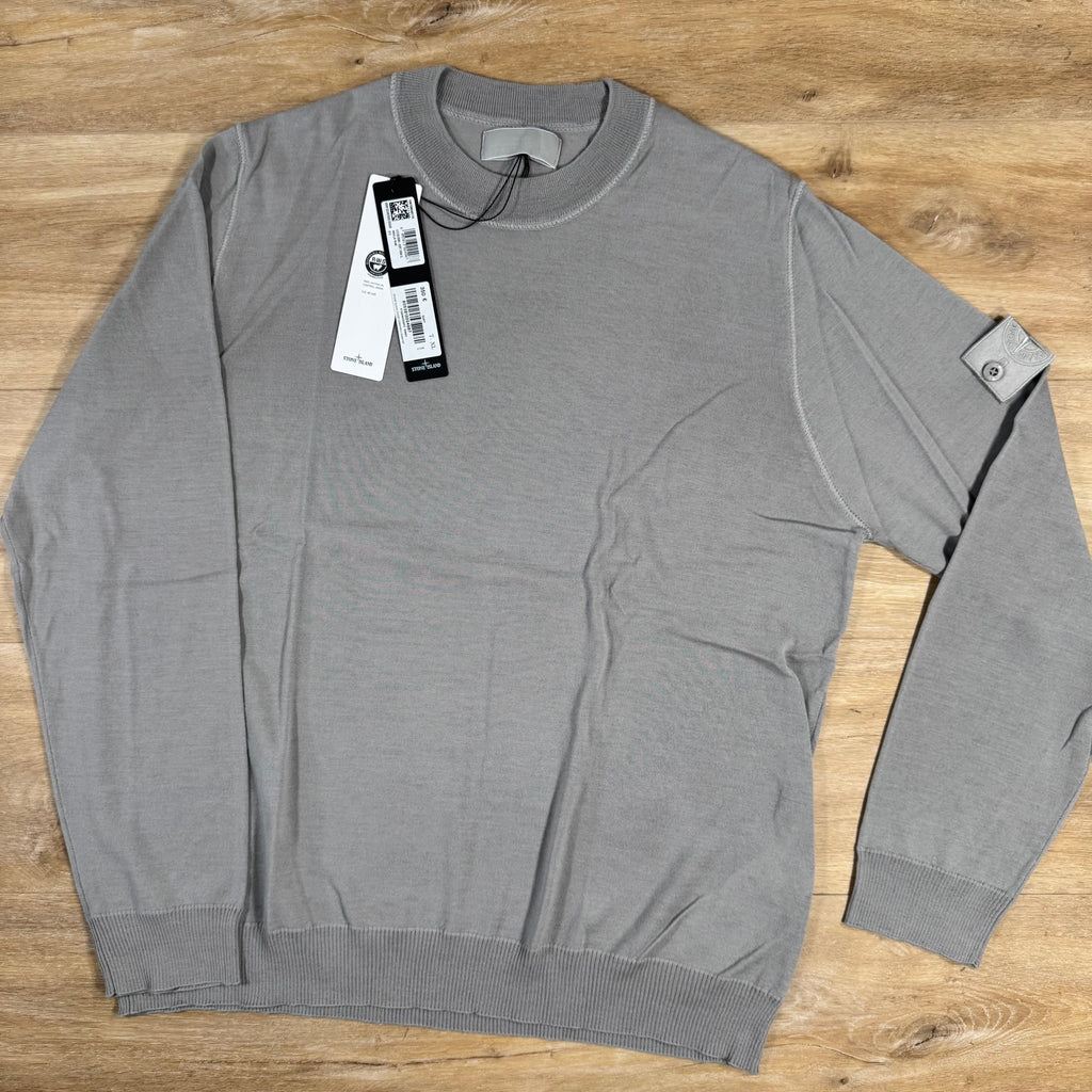 Stone Island Light Pure Wool Ghost Sweatshirt in Dust Grey