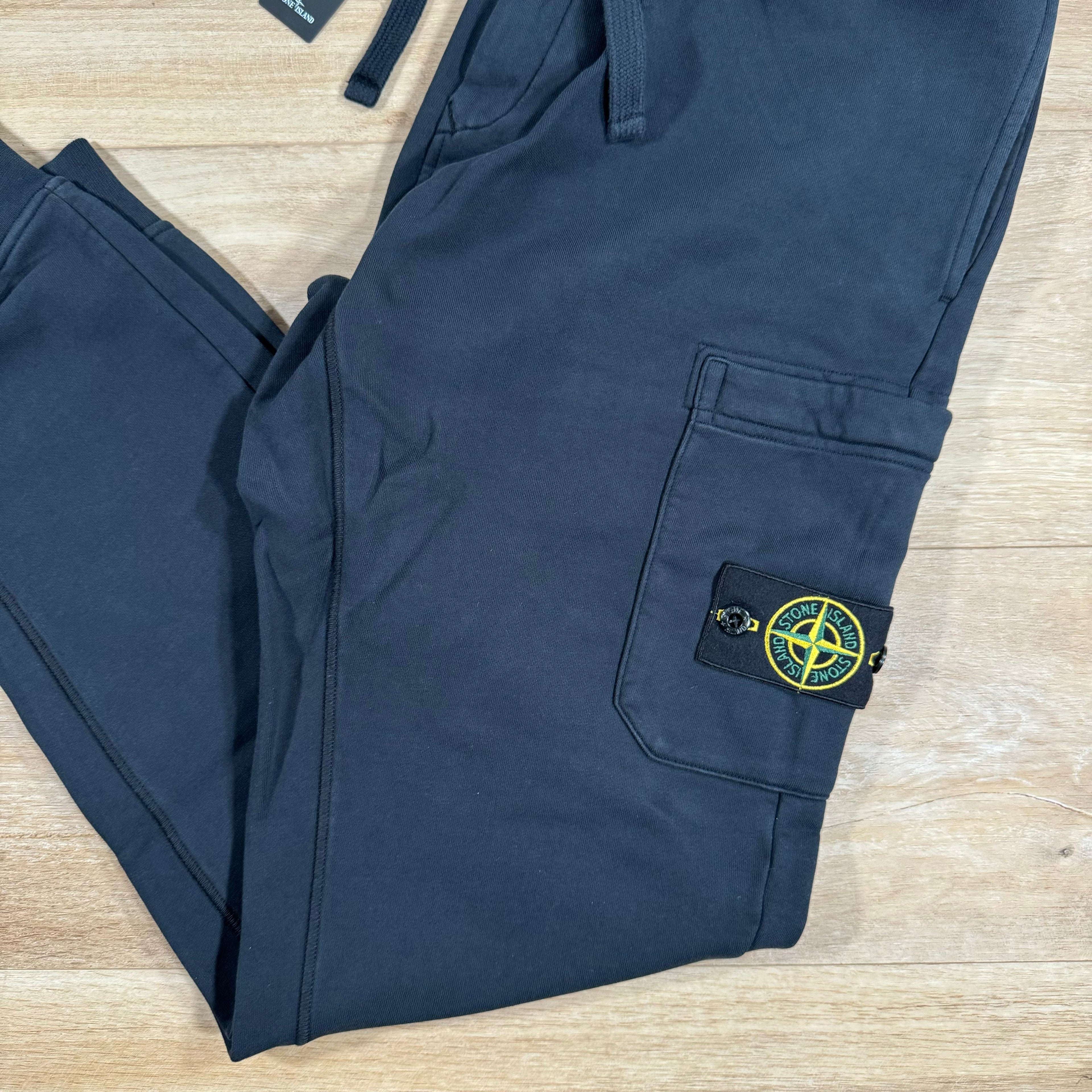 Stone Island Slim Fit Cargo Sweatpants in Navy
