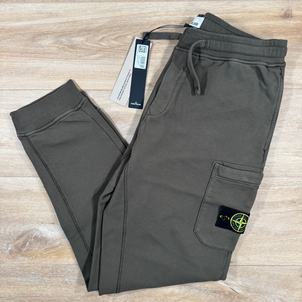 Stone Island Slim Fit Sweatpants in Military Green