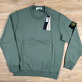 Stone Island Organic Cotton Fleece Sweatshirt in Musk Green