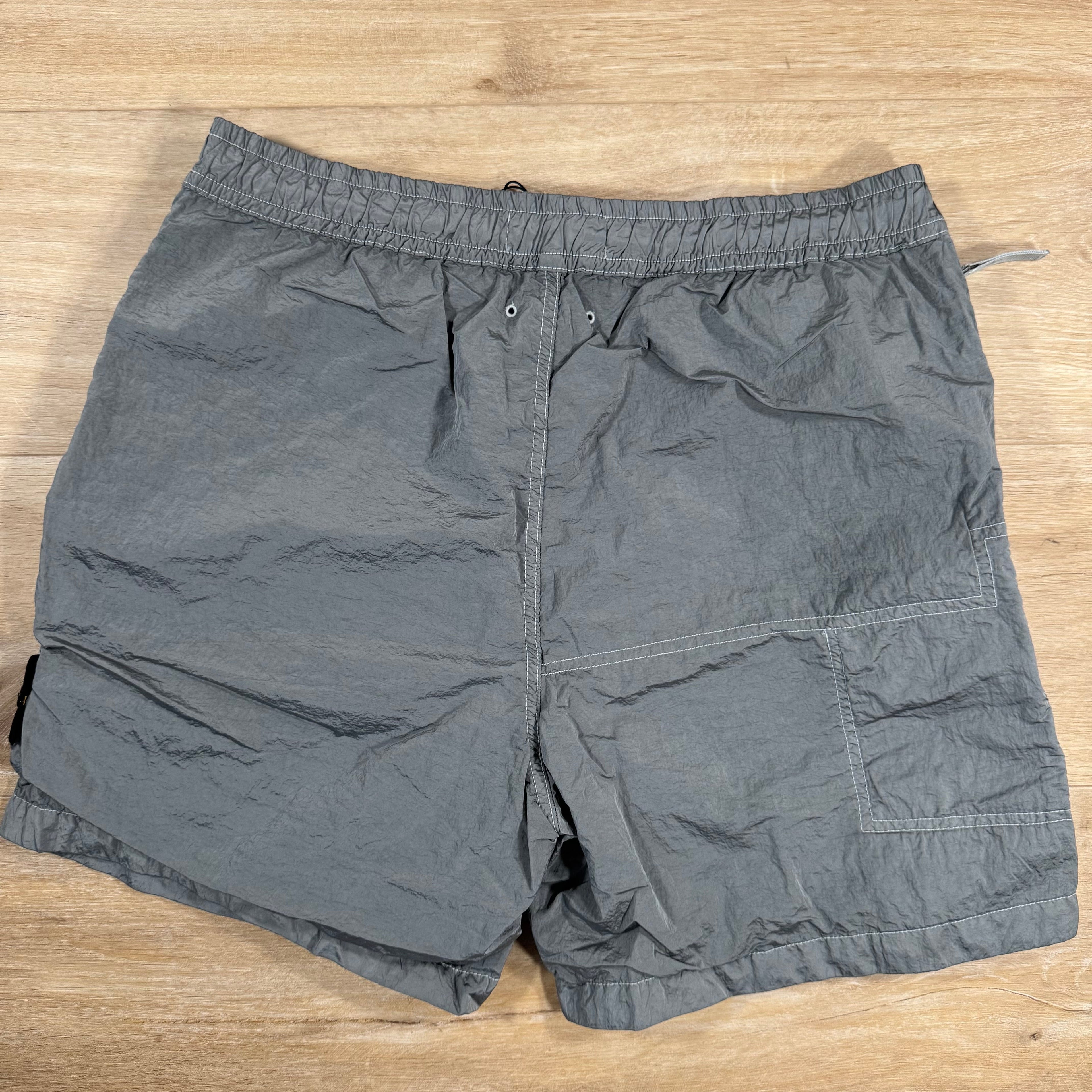 Stone Island Nylon Metal Bermuda Shorts in Pearl Grey