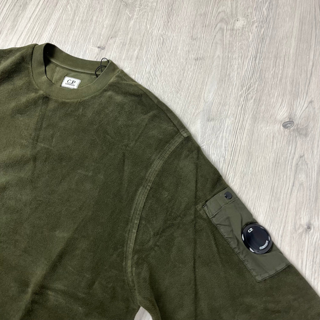 CP Company Raised Fleece Sweatshirt - Ivy Green