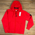 CP Company Diagonal Raised Zipped Lens Hoodie in Poinciana - Orange