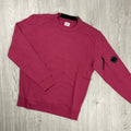 CP Company Raised Fleece Sweatshirt - Red Bud