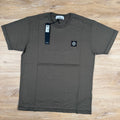 Stone Island Patch Logo T-Shirt in Military Green