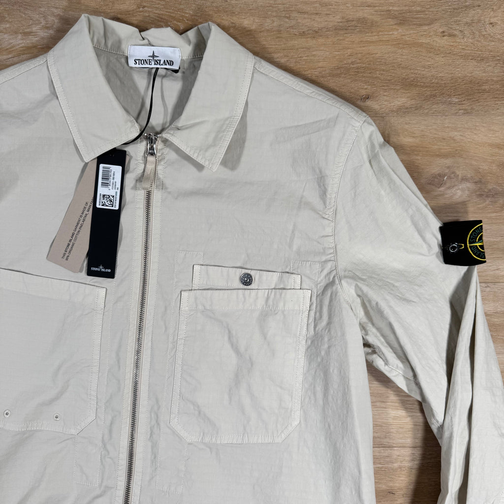 Stone Island Mil-Spec Stretch Ripstop-TC Overshirt in Sand