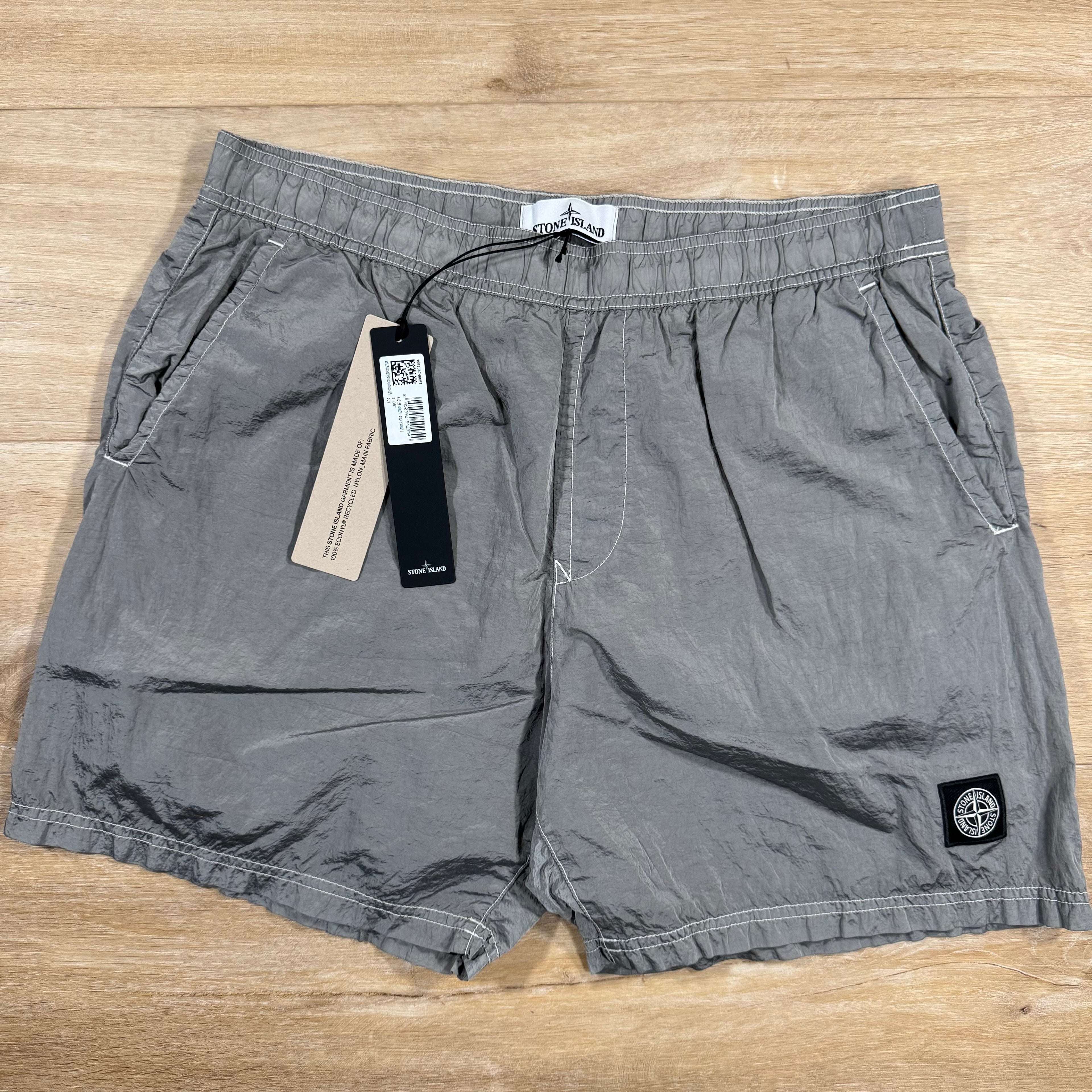 Stone Island Nylon Metal Swim Shorts in Pearl Grey