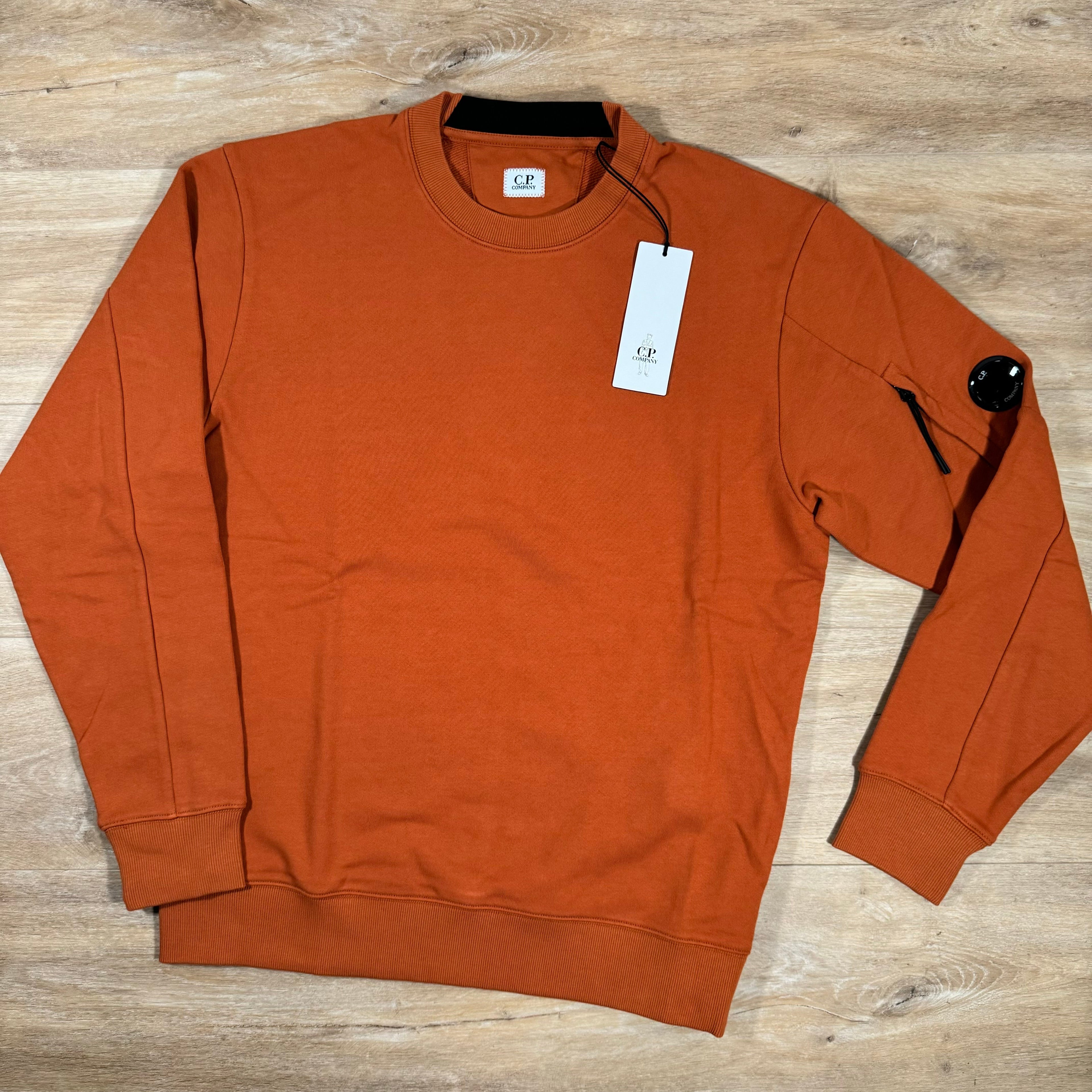 CP Company Diagonal Raised Lens Sweatshirt in Bombay Brown