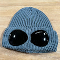 CP Company Extra Fine Merino Wool Goggle Beanie in Flint Stone