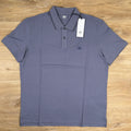 CP Company Stretch Piquet Striped Collar Polo Shirt in Lavender Violet