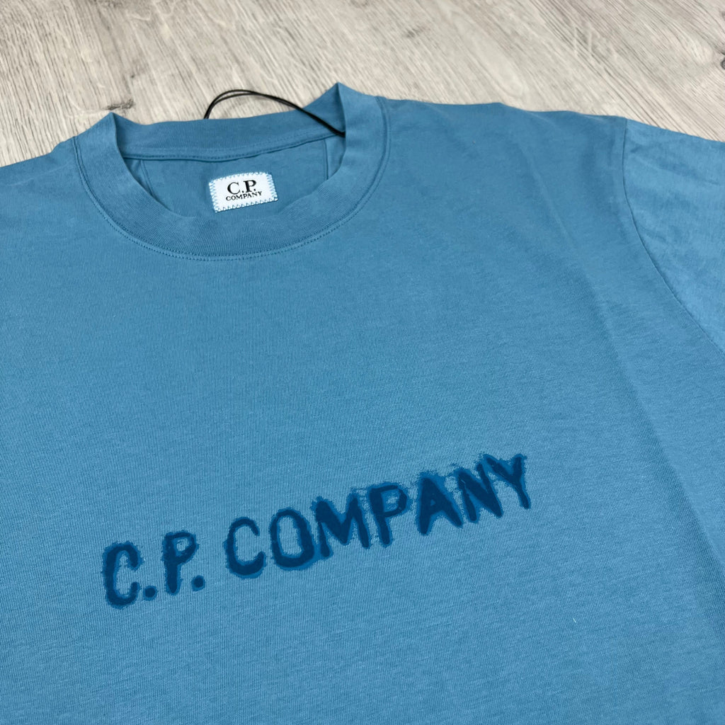 CP Company Printed T-Shirt - Aegean Blue