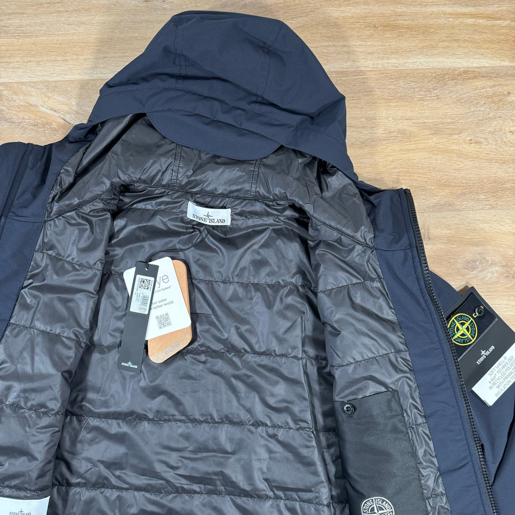 Stone Island Soft Shell-R Jacket with Primaloft Insulation in Navy