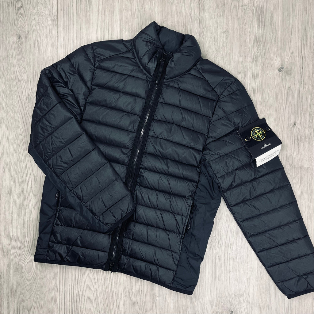 Stone Island Woven Down Jacket - Black