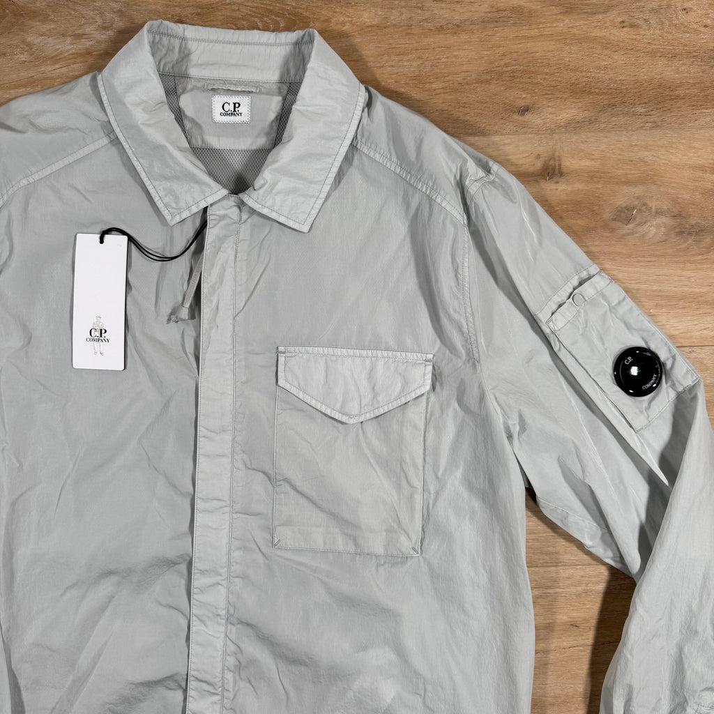 CP Company Chrome-R Lens Overshirt in Blue Fox - Grey