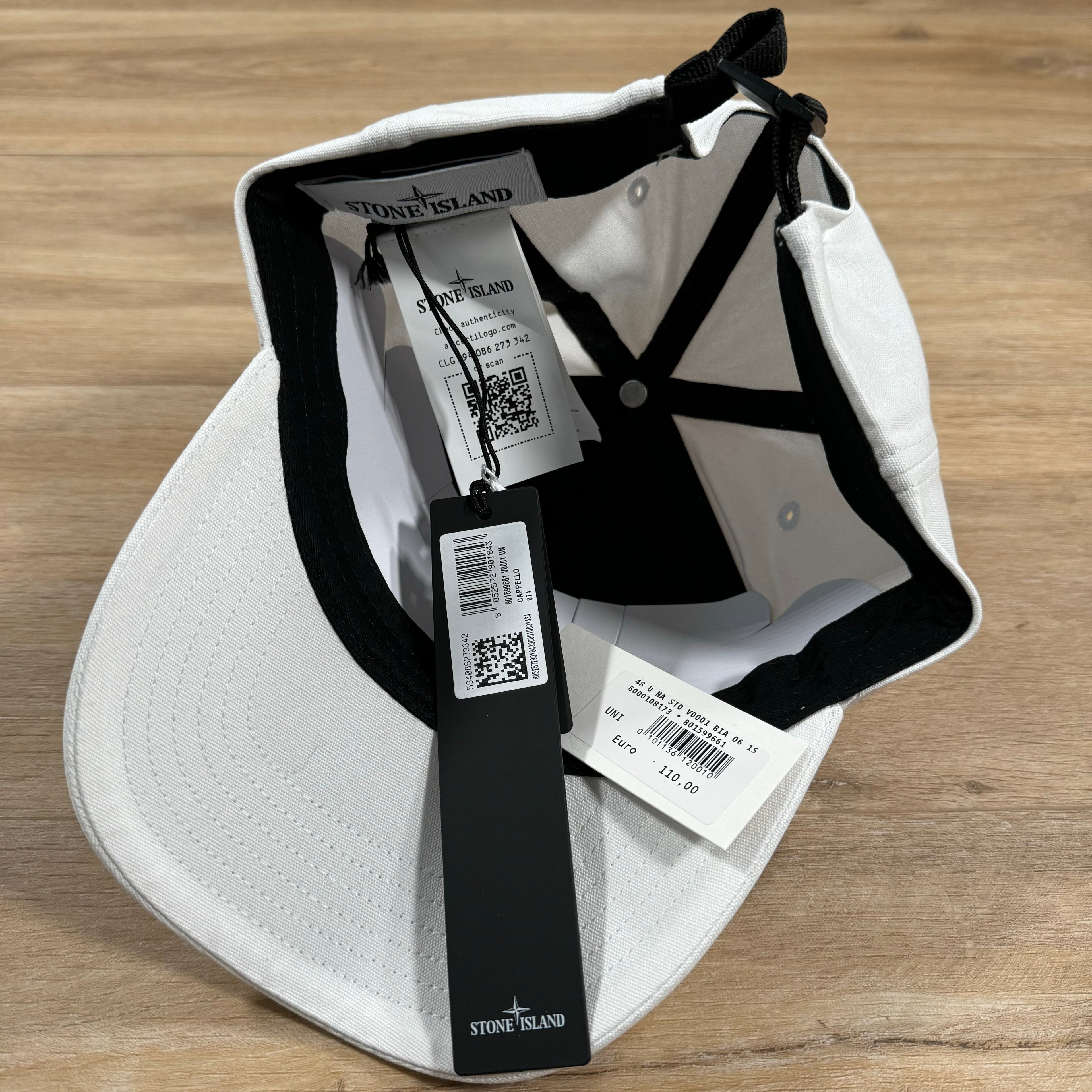 Stone Island Compass Logo Cap in White