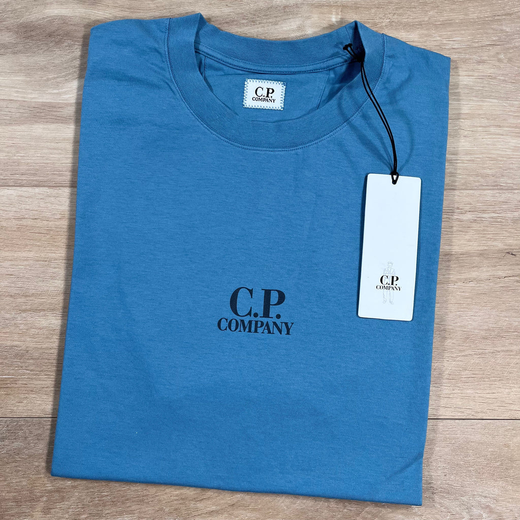 CP Company 30/1 Jersey British Sailor T-Shirt in Aegean Blue