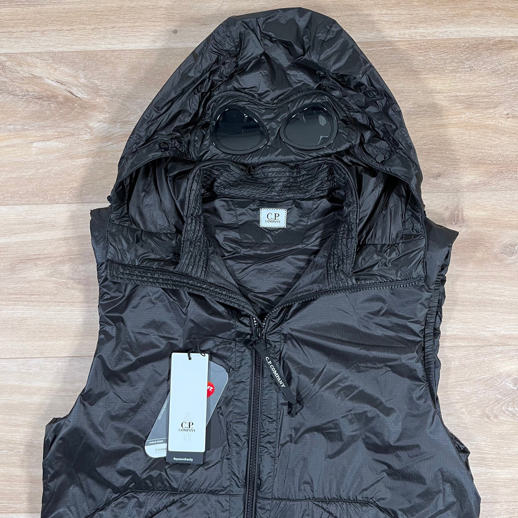 CP Company Nada Shell Goggle Padded Gilet in Black