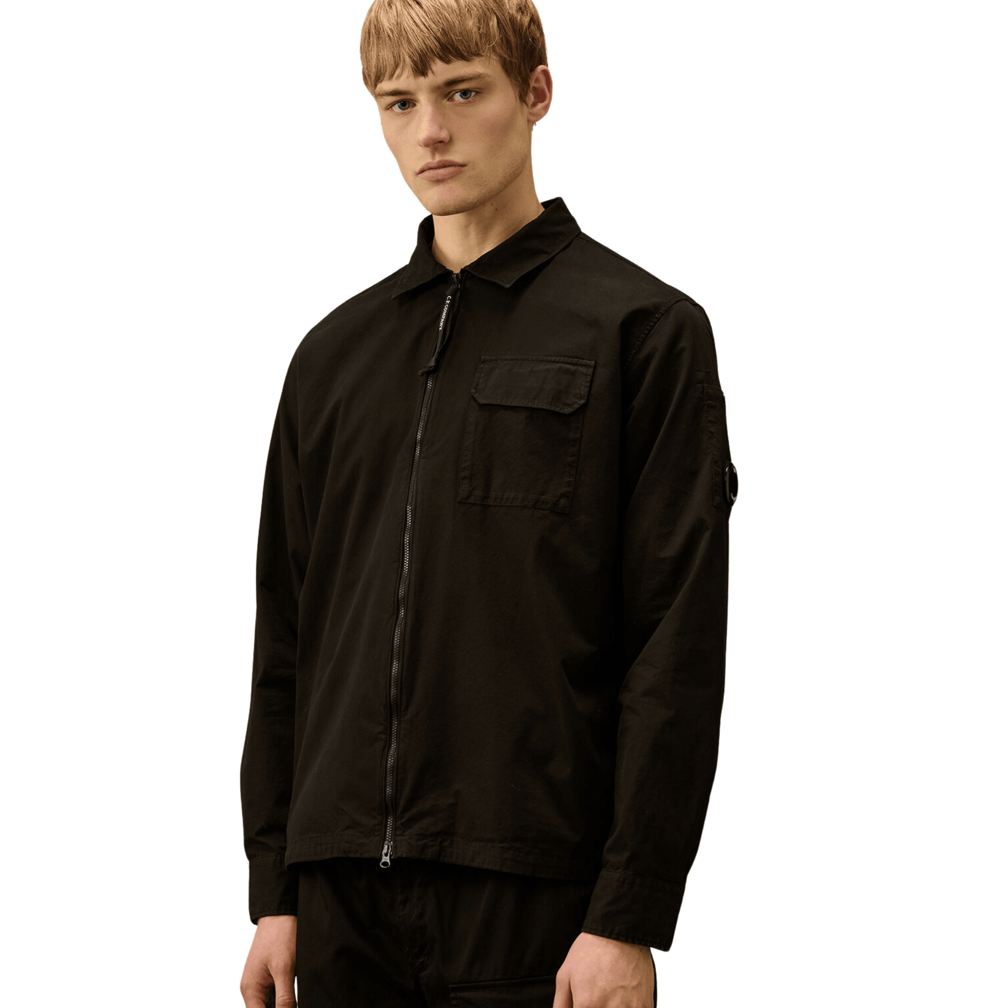 CP Company Zip Overshirt - Black