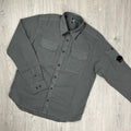 CP Company Button Overshirt - Smoked Pearl