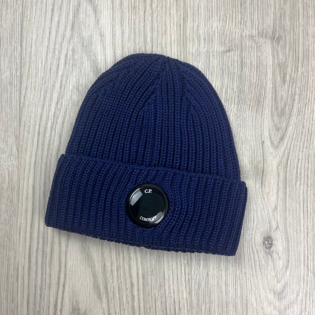 CP Company Lens Beanie - Estate Blue