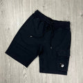 CP Company Raised Fleece Jersey Shorts - Black