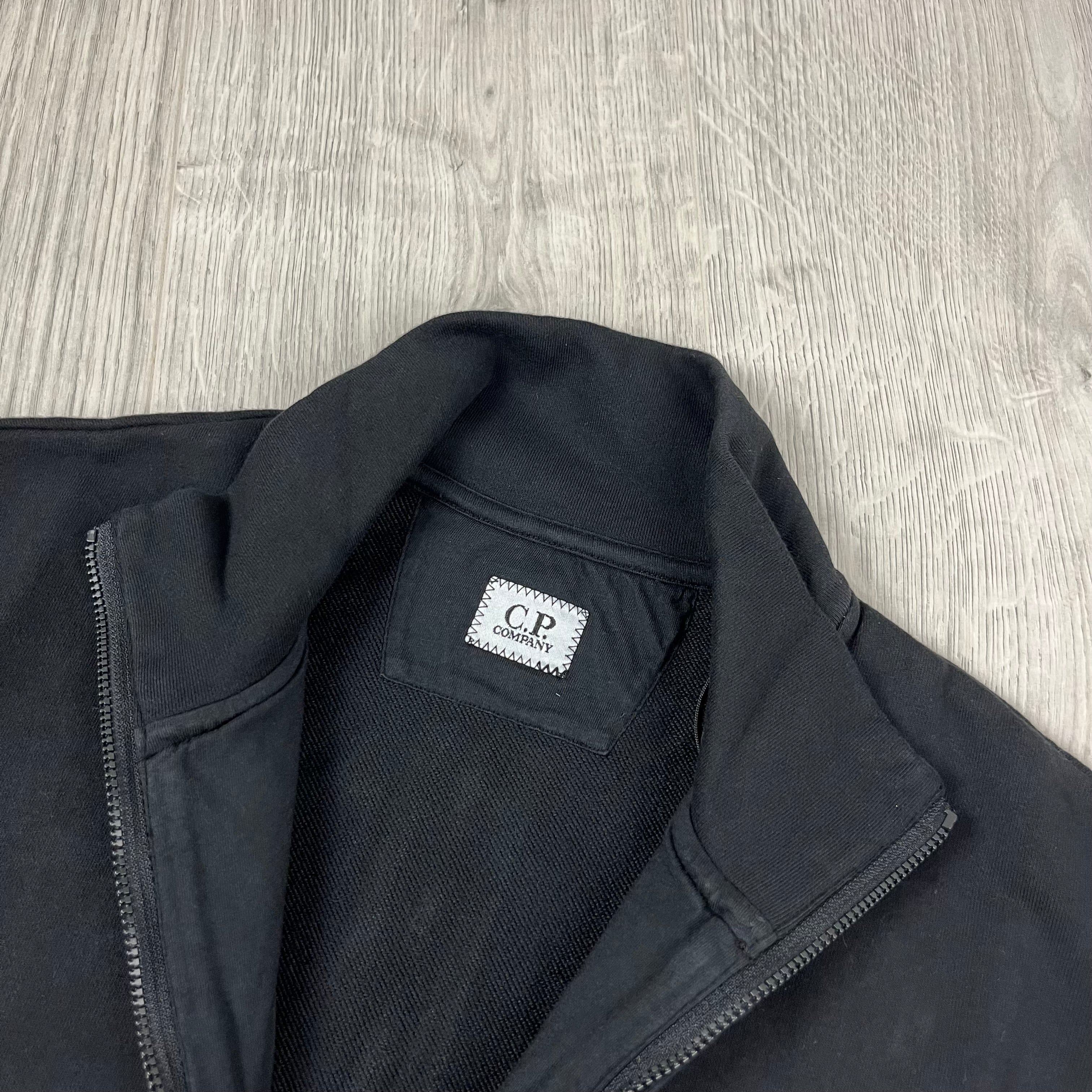CP Company Raised Fleece Zip Sweatshirt - Black