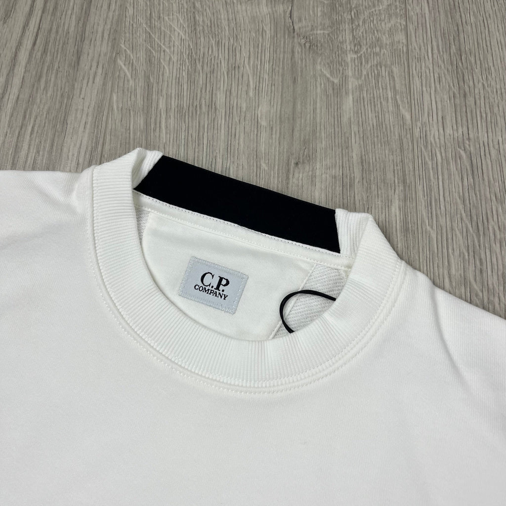 CP Company Raised Fleece Sweatshirt - White