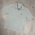 CP Company Zip Polo Shirt - Blue Fox