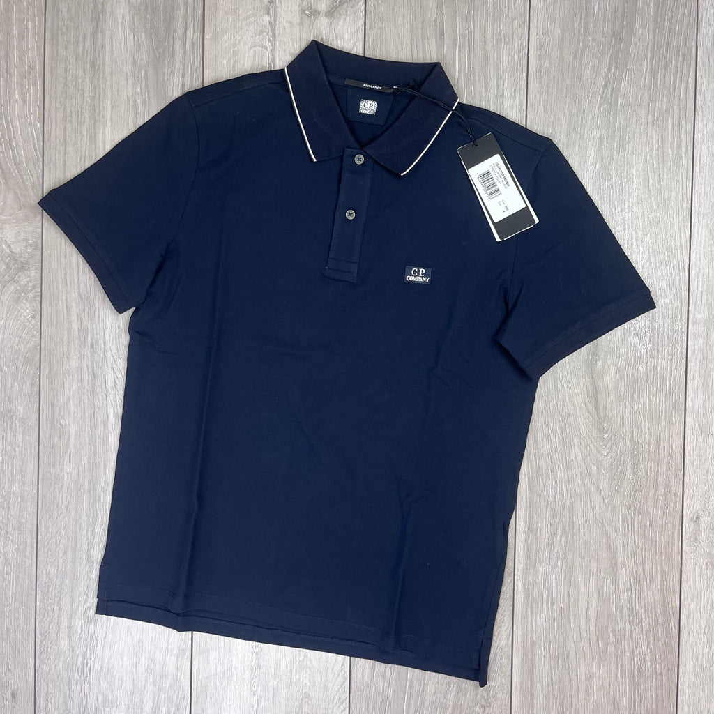 CP Company Piquet Polo Shirt - Navy