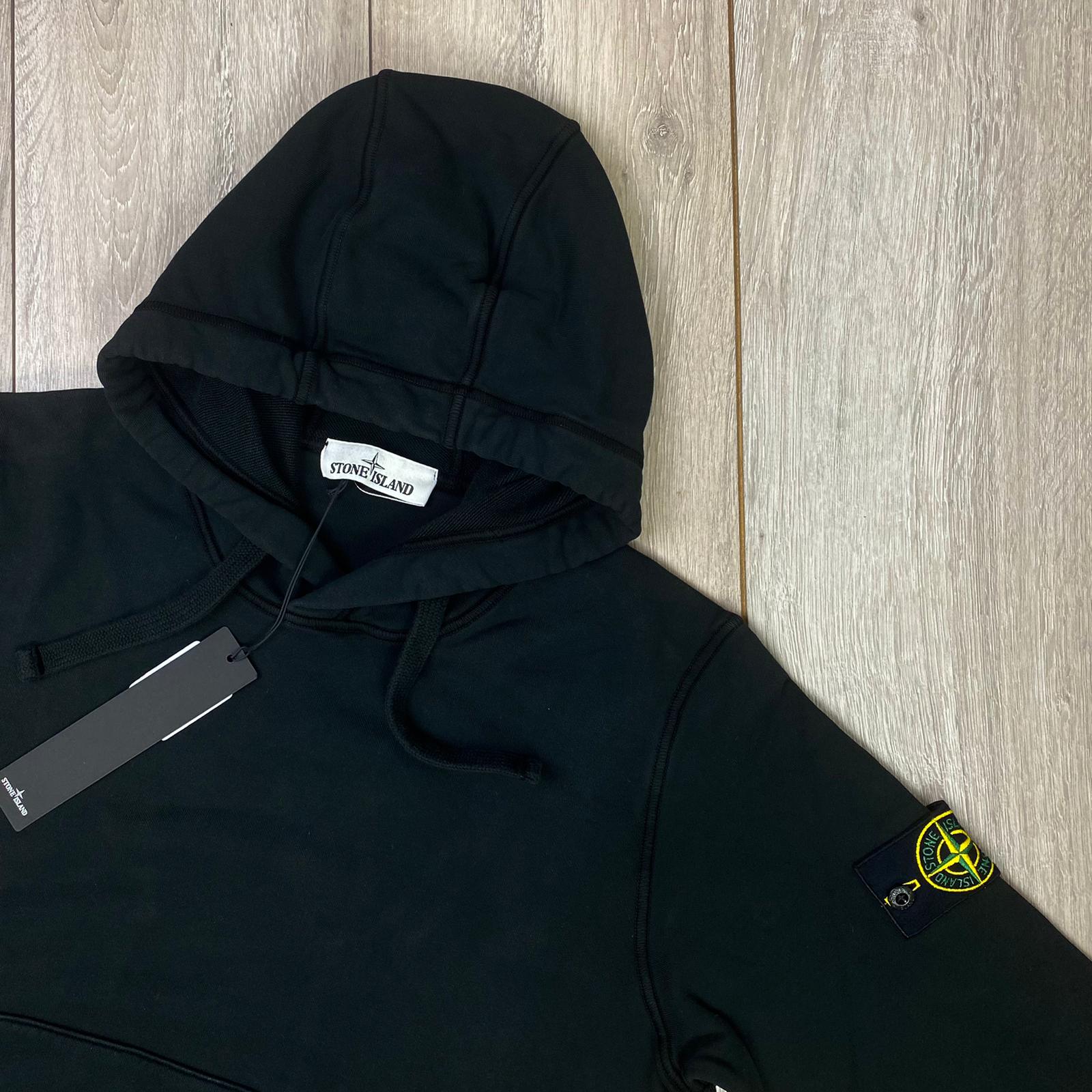 Stone Island Dyed Hoodie - Black