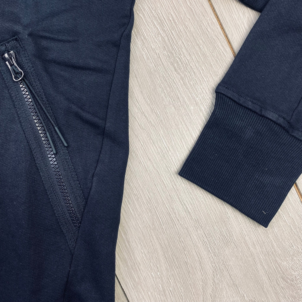 CP Company Raised Fleece Goggle Hoodie - Navy